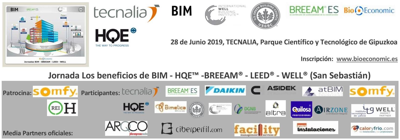 Jornada “Los beneficios de BIM aplicados a HQE™ - BREEAM® - LEED® - WELL  (San Sebastián)